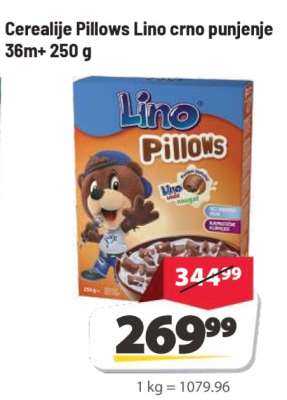 Cerealije Pillows Lino crno punjenje 36m+ 250 g