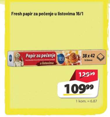 Fresh papir za pečenje u listovima 16/1
