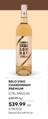 BELO VINO CHARDONNAY PREMIUM