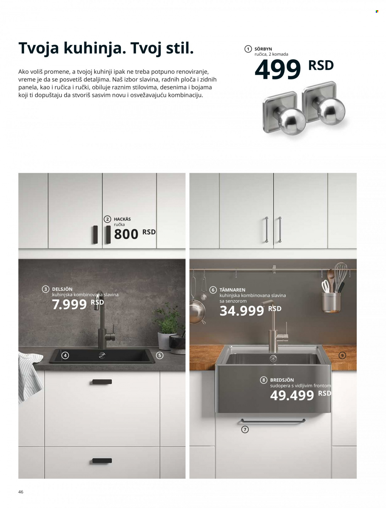 IKEA katalog - Proizvodi na akciji - radna ploča, kuhinja. Stranica 46.