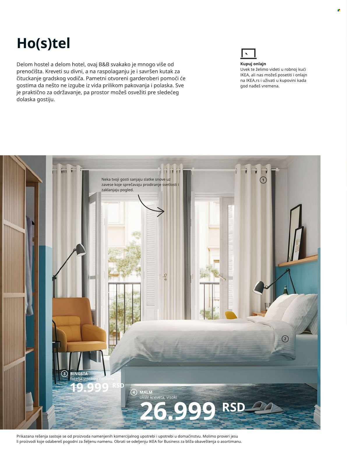 IKEA katalog - Proizvodi na akciji - fotelja, Malm, krevet, okvir kreveta. Stranica 28.